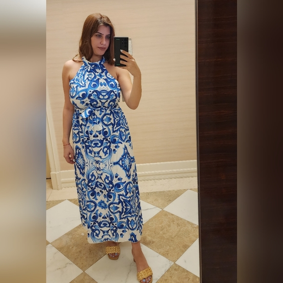 Gracy's Fashion Dresses & Skirts - Baroque dolce and gabbana print halter neck maxi dress